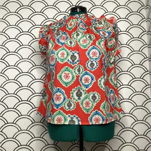 Avara Multicolor Paisley Blouse – Size M - Picture 7 of 10
